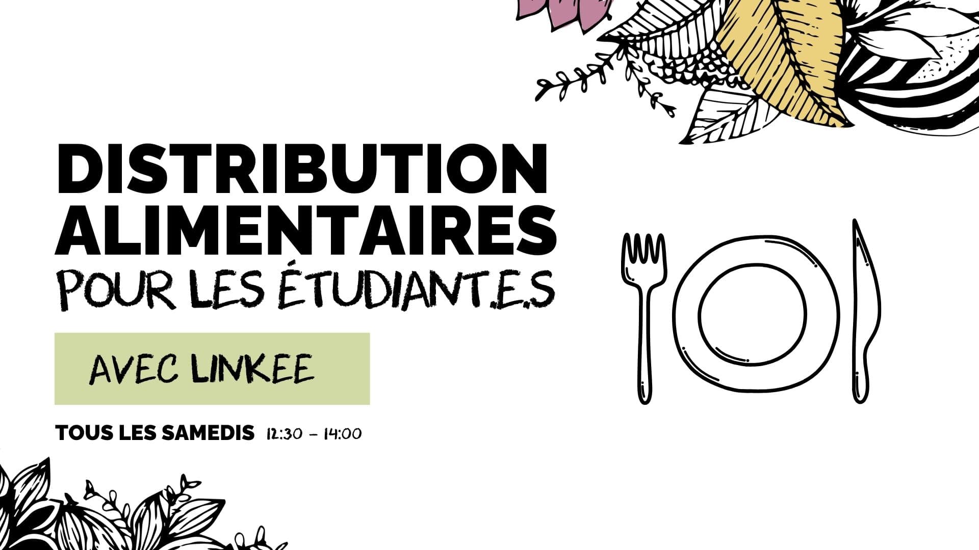 Distribution de colis alimentaires pour les étudiants