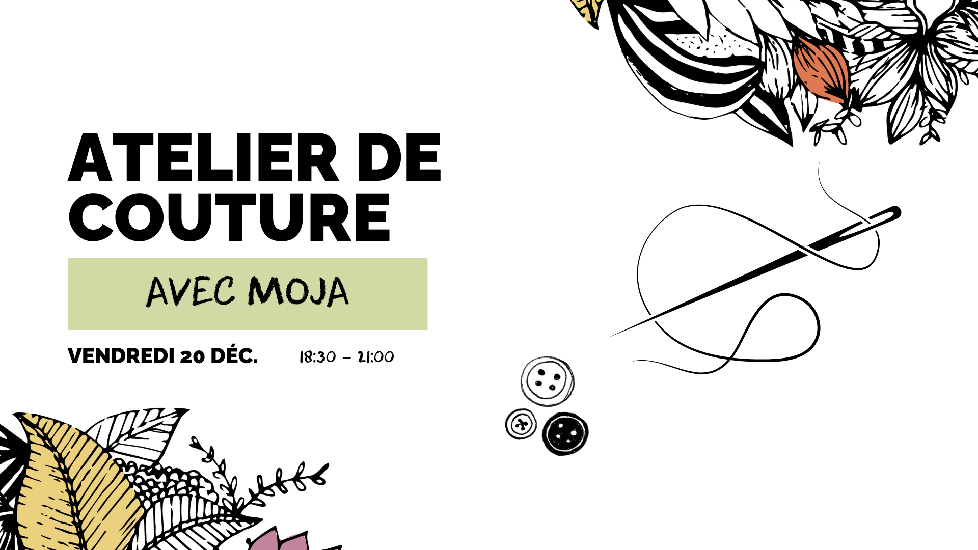 Atelier couture avec Moja