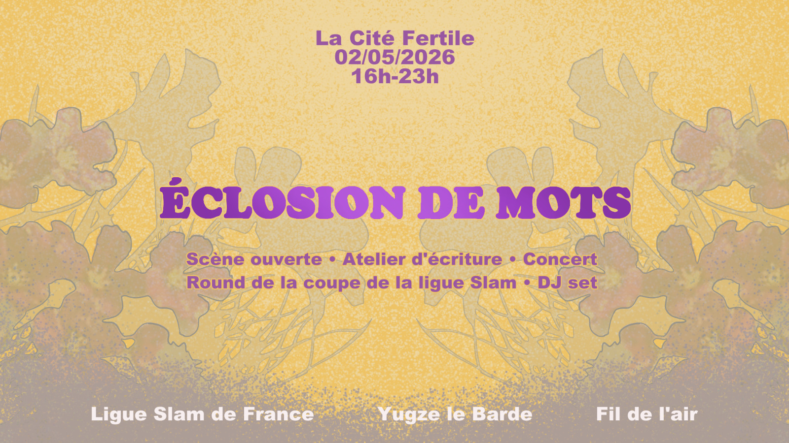 Eclosion de mots - tournoi de slam