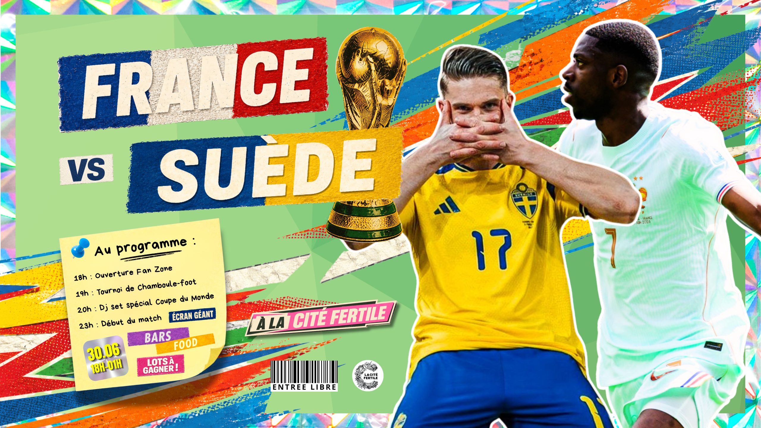 Match France x Suède à La Cité Fertile