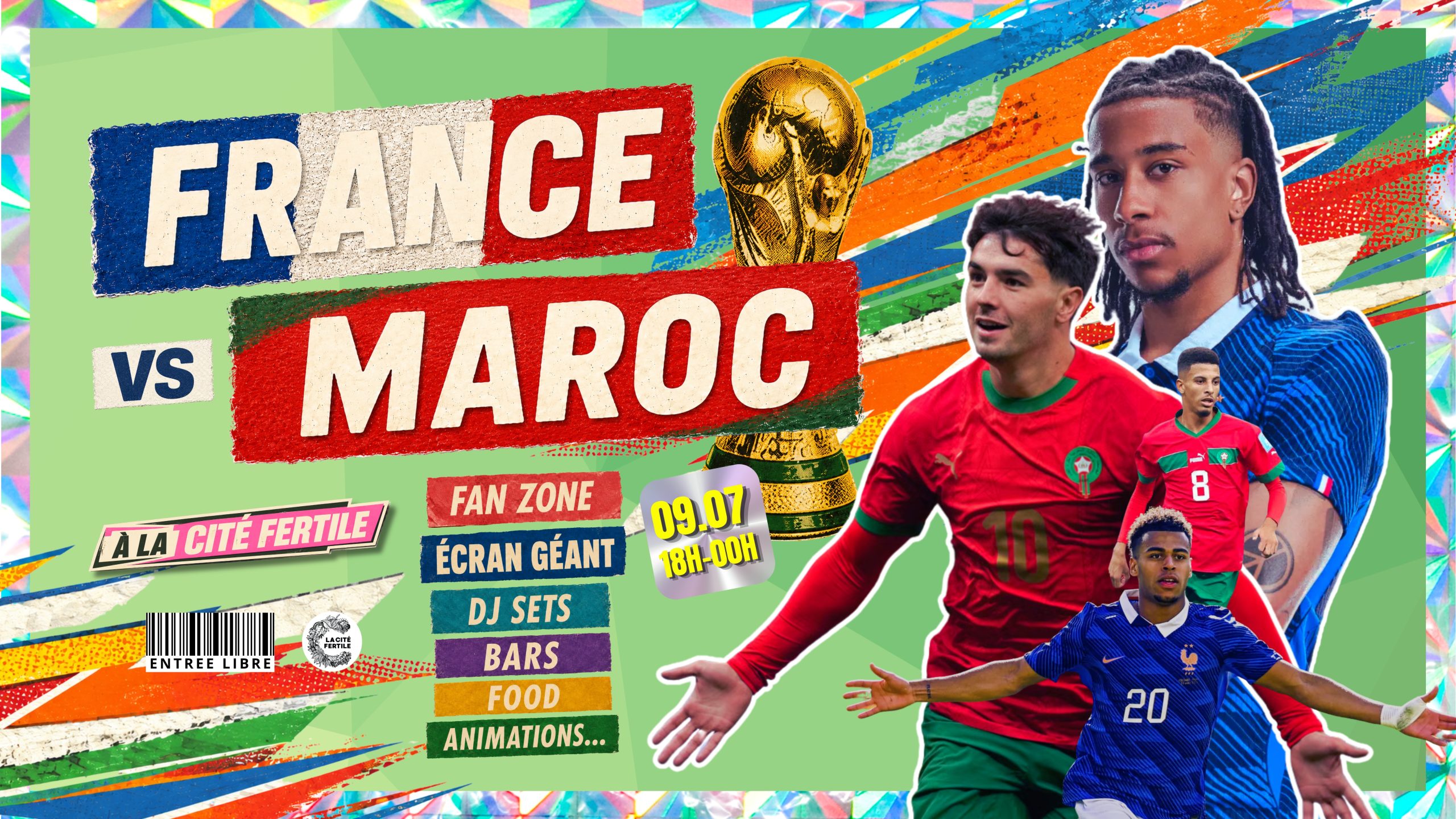 Match France x Maroc à la Cité Fertile